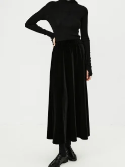 Discount Velvet Flowy Skirt Skirts|Bottoms
