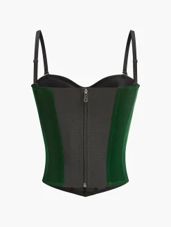 Velvet Piping Zipper Cami Top Tank Tops & Camis|Tops