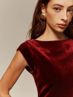 Best Velvet Pleated Tank Short Dress Cocktail & Party Dresses|Short Dresses