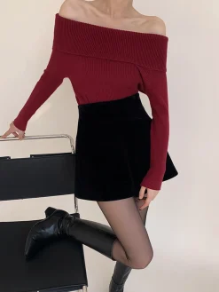 Best Velvet Wide-Leg Shorts Shorts|Bottoms