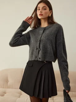 Hot Versatile Button Short Cardigan Cardigans|Sweaters & Cardigans