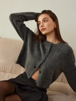 Hot Versatile Button Short Cardigan Cardigans|Sweaters & Cardigans