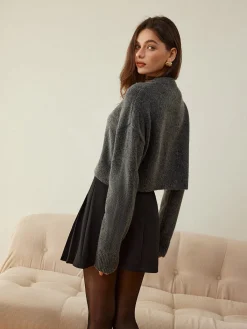 Hot Versatile Button Short Cardigan Cardigans|Sweaters & Cardigans