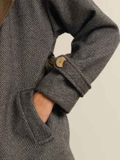 Discount Versatile Contrast Collar Belted Wool Coat Outerwear|Coats