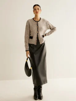 Discount Versatile Contrast Trim Button Cardigan Cardigans|Sweaters & Cardigans