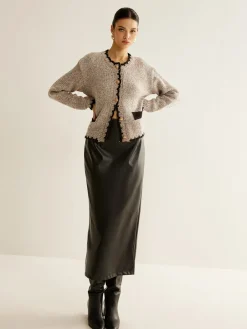 Discount Versatile Contrast Trim Button Cardigan Cardigans|Sweaters & Cardigans