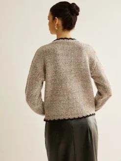 Discount Versatile Contrast Trim Button Cardigan Cardigans|Sweaters & Cardigans