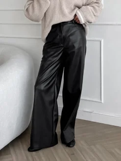 Outlet Versatile Faux Leather Pants Pants|Bottoms
