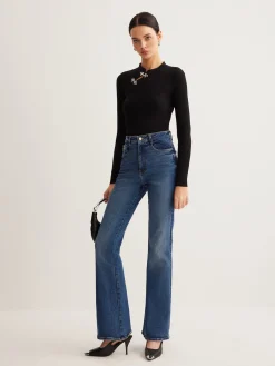 New Versatile Metal Decor Knit Top Sweater Tops|Sweaters & Cardigans