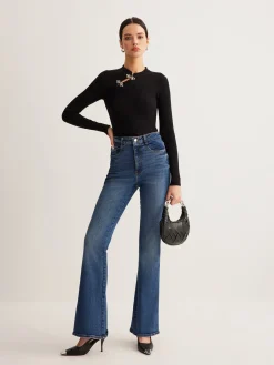 New Versatile Metal Decor Knit Top Sweater Tops|Sweaters & Cardigans