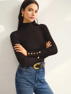 Online Versatile Mock Neck Skinny Sweater Sweater Tops|Sweaters & Cardigans