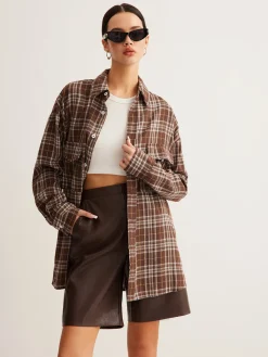 Online Versatile Plaid Polo Shirt Blouses & Shirts