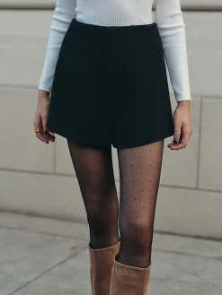 Sale Versatile Plain Tweed Shorts Shorts|Bottoms