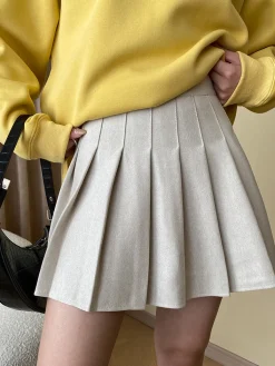 Hot Versatile Pleated Mini Skirt Skirts|Bottoms