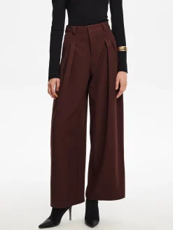 New Versatile Pleated Wide-Leg Pants Pants|Bottoms