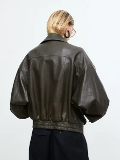 Outlet Versatile Shift PU Leather Jacket Outerwear|Jackets