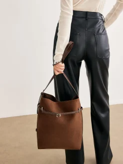 Outlet Versatile Suede Buckle Bucket Bag Bags|Accessories