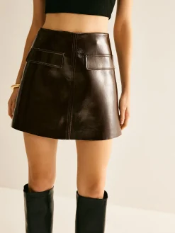 Sale Versatile Zipper PU Leather Mini Skirt Skirts|Bottoms