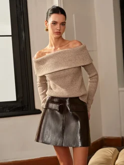 Sale Versatile Zipper PU Leather Mini Skirt Skirts|Bottoms