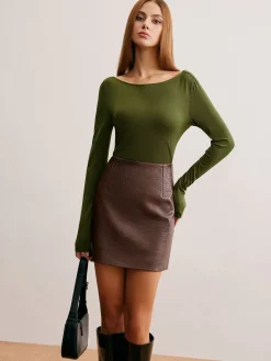 Best Vintage Backless Pleated T-Shirt T-shirts|Tops