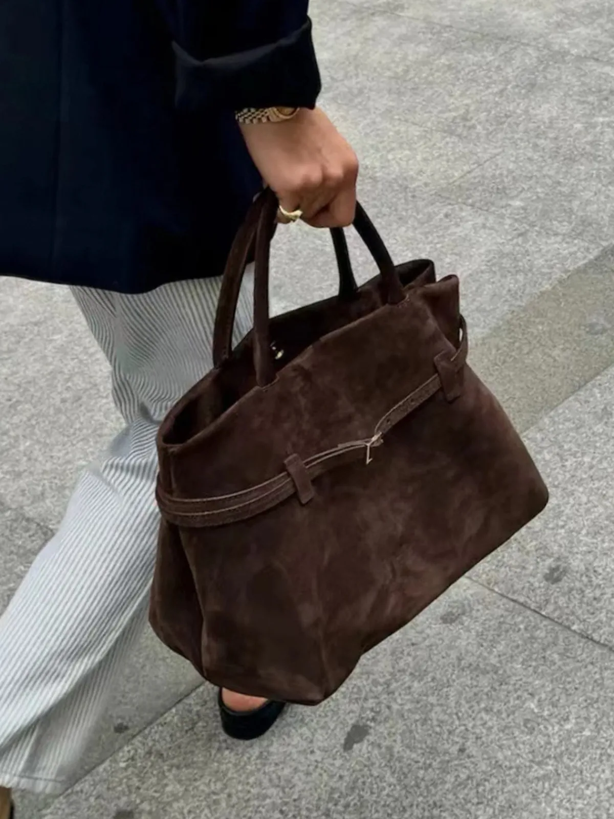 Outlet Vintage Buckle-Design Top-Handle Bag Bags|Accessories