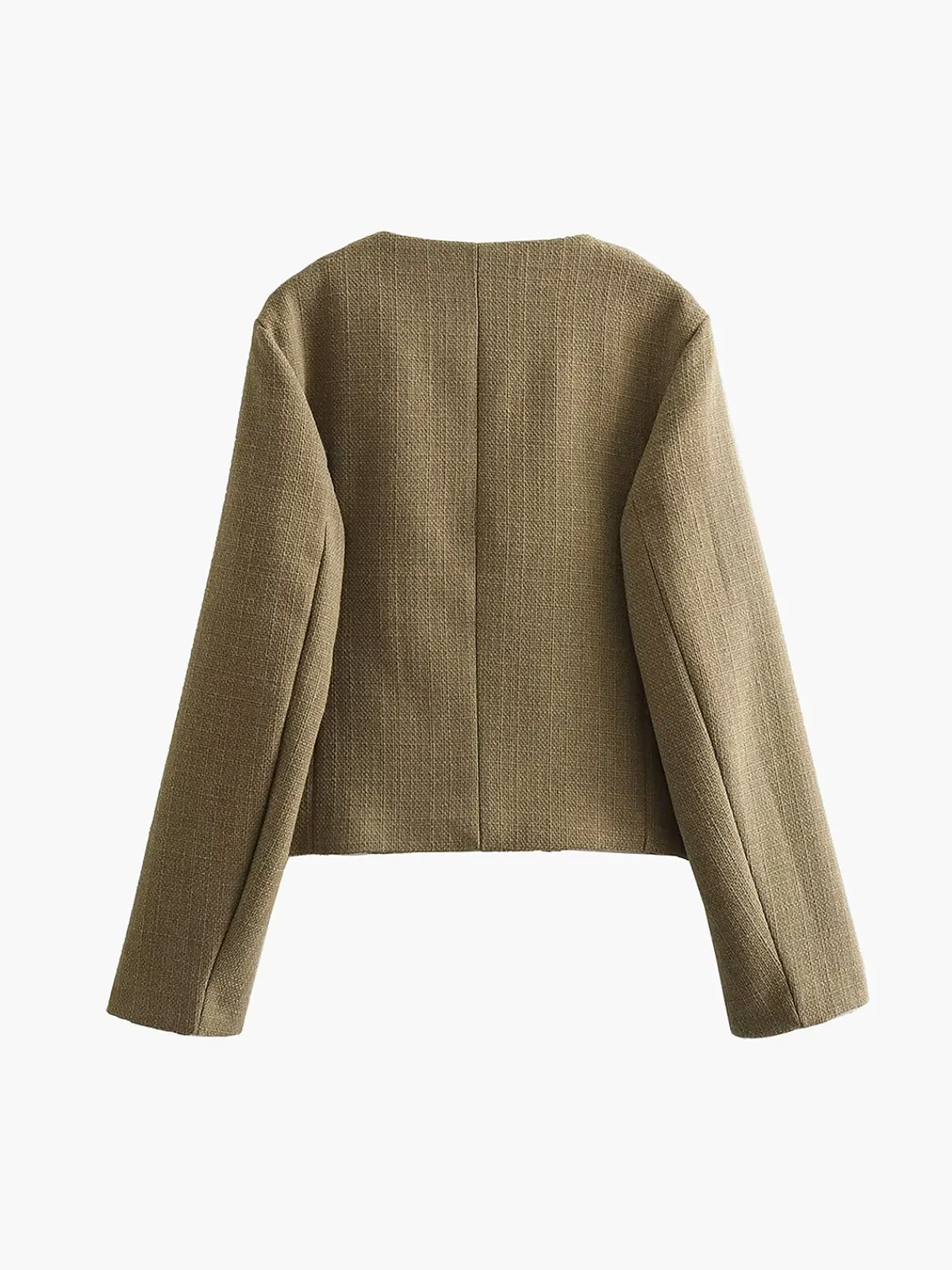 Clearance Vintage Button Tweed Blazer Outerwear|Blazers