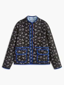 Discount Vintage Contrast Trim Winter Coat Outerwear|Tops