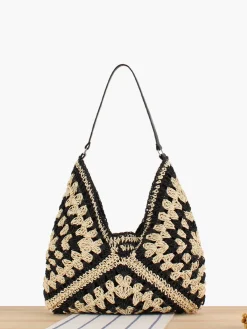 Online Vintage Crochet Macrame Shoulder Bag Bags|Accessories