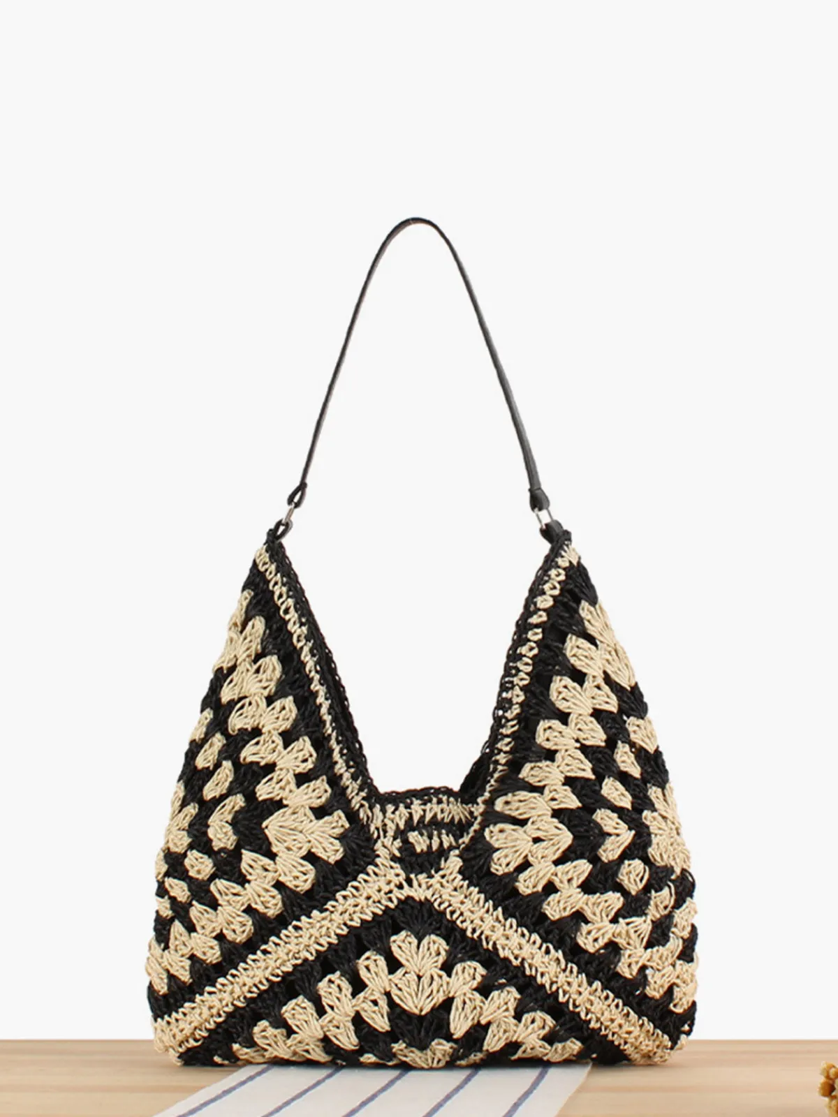 Online Vintage Crochet Macrame Shoulder Bag Bags|Accessories