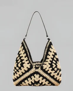 Online Vintage Crochet Macrame Shoulder Bag Bags|Accessories
