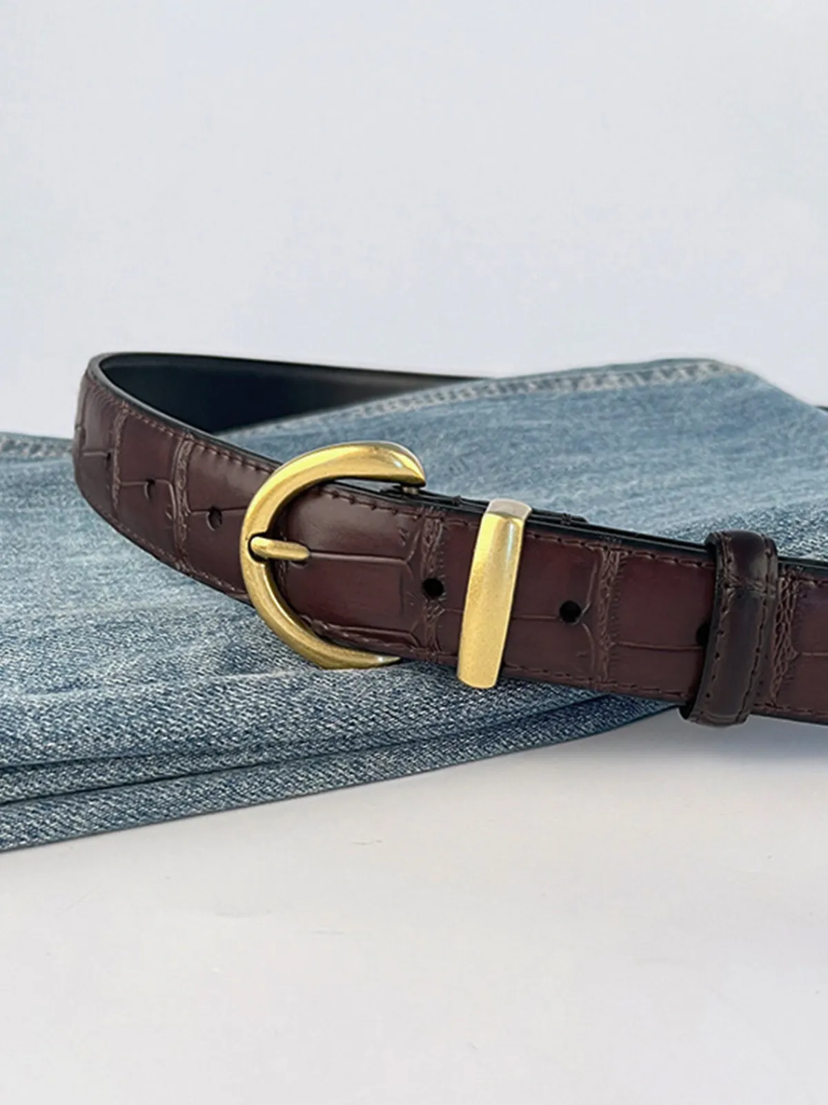 Hot Vintage Crocodile Pattern Buckle Belt Belts & Chain|Accessories