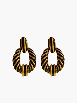 Outlet Vintage Croissant Twist Hoop Earrings Earrings|Accessories