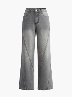 New Vintage Denim Straight Leg Pants Jeans|Pants