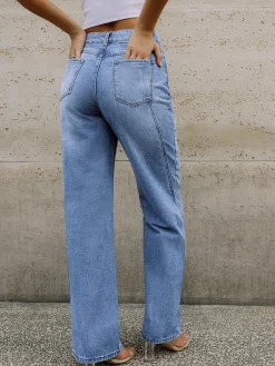 Clearance Vintage Denim Straight Leg Pants Jeans|Pants