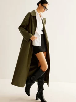 Hot Vintage Faux Leather Long Jacket Outerwear|Jackets