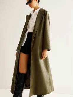 Hot Vintage Faux Leather Long Jacket Outerwear|Jackets
