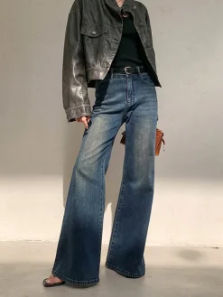 Best Vintage Low Rise Washed Wide Leg Jeans Wide Leg|Jeans