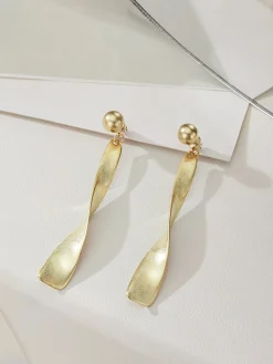 Discount Vintage Metal Twist Drop earrings Earrings|Accessories
