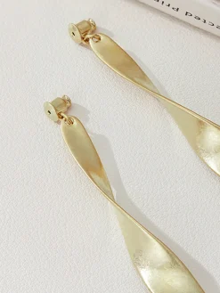 Discount Vintage Metal Twist Drop earrings Earrings|Accessories