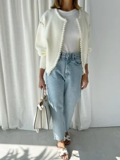 Online Vintage Pearl Edge Cardigan Cardigans|Sweaters & Cardigans