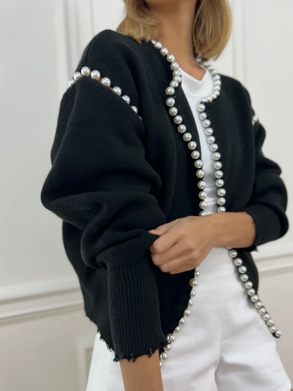 Online Vintage Pearl Edge Cardigan Cardigans|Sweaters & Cardigans
