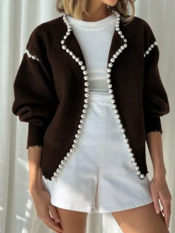 Online Vintage Pearl Edge Cardigan Cardigans|Sweaters & Cardigans