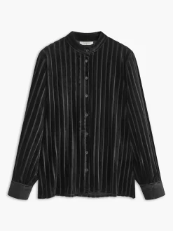 Sale Vintage Pinstripe Button Polo Shirt Blouses & Shirts|Tops