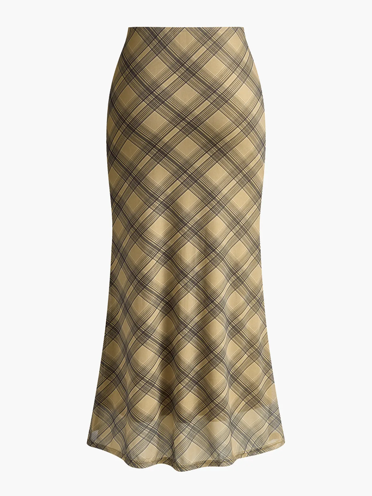 Discount Vintage Plaid Midi Skirt Skirts|Bottoms