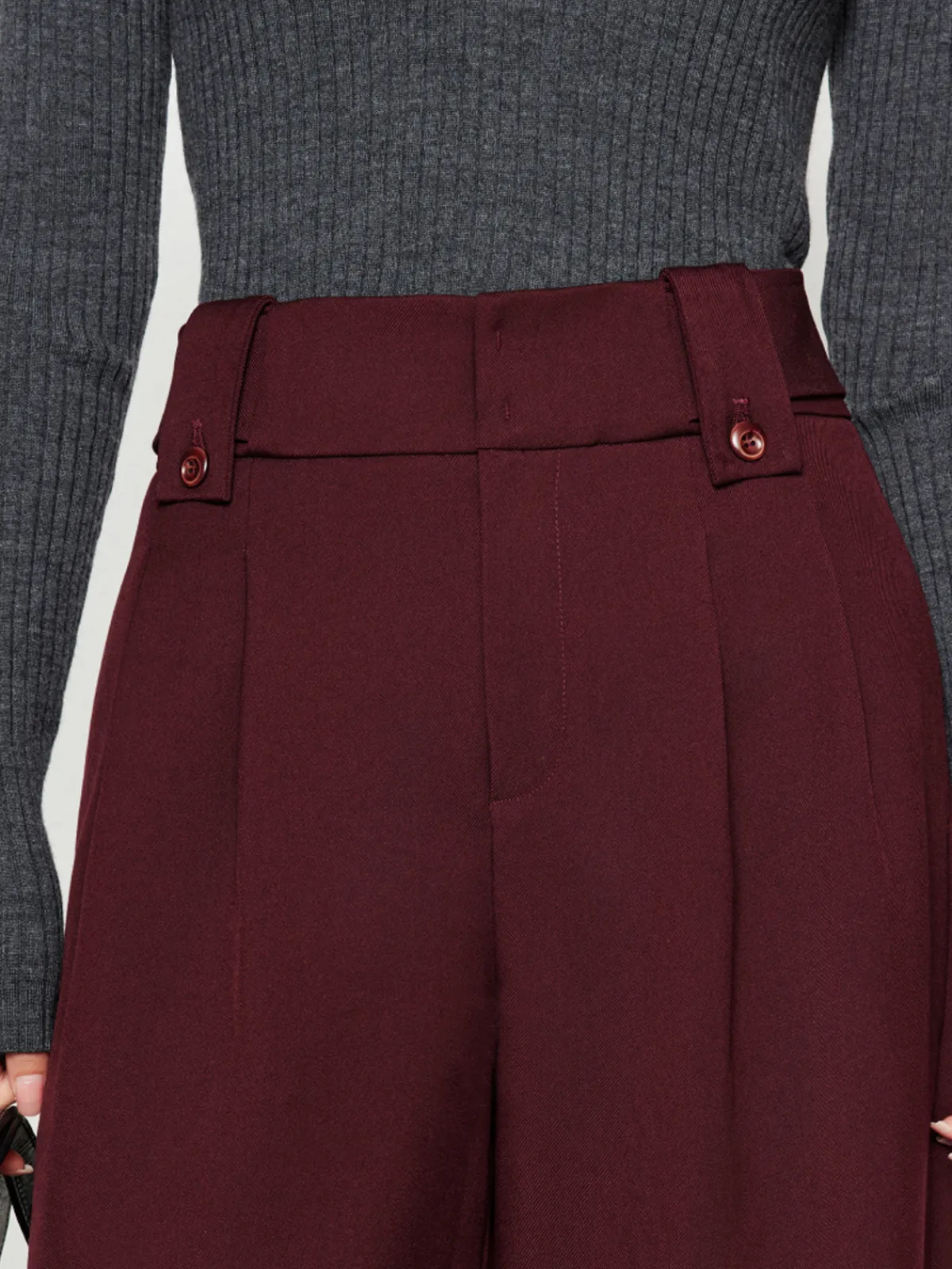 Best Vintage Pleated Wide-Leg Pants Pants|Bottoms