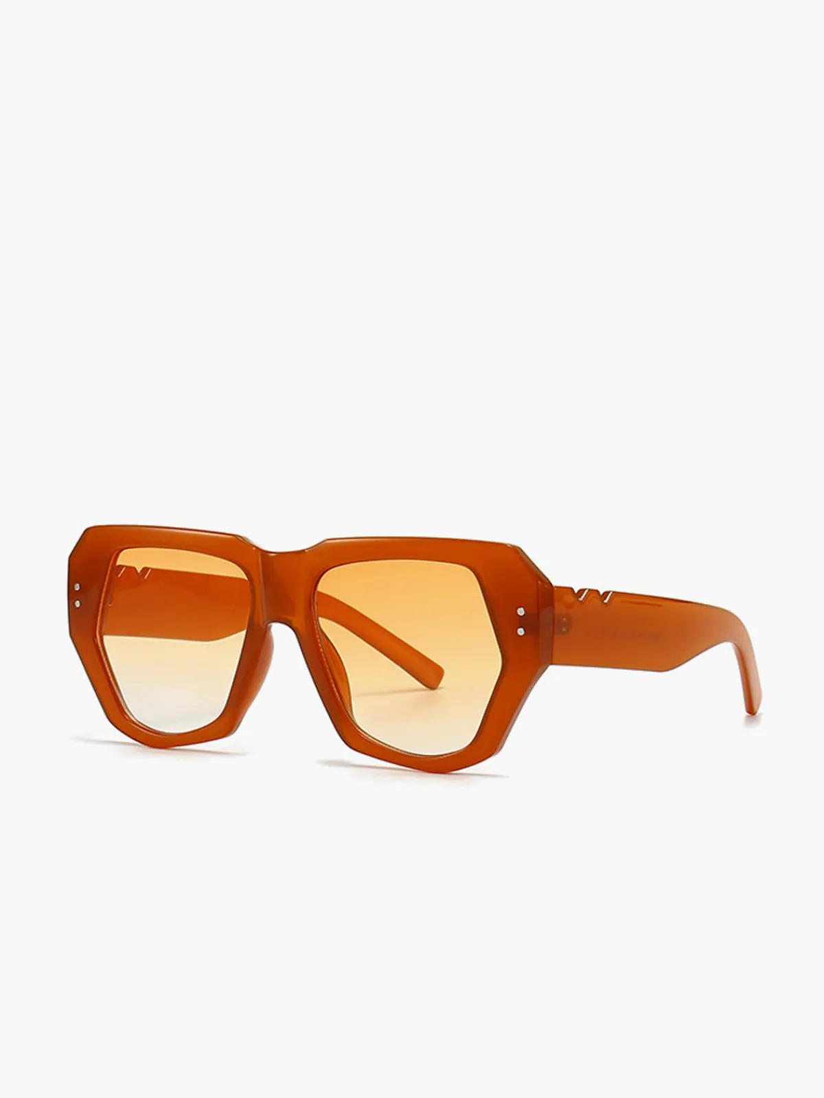 Online Vintage Polygon Cat Eye Rivets Sunglasses Sunglasses|Accessories