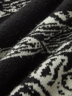Best Vintage Printed Oversize Knit Outwear Sweater Tops|Outerwear