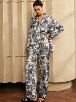 Best Vintage Printed Piping Pants Set Pants Sets