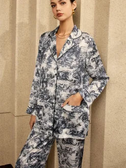 Best Vintage Printed Piping Pants Set Pants Sets