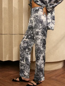 Best Vintage Printed Piping Pants Set Pants Sets
